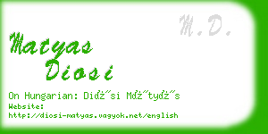 matyas diosi business card